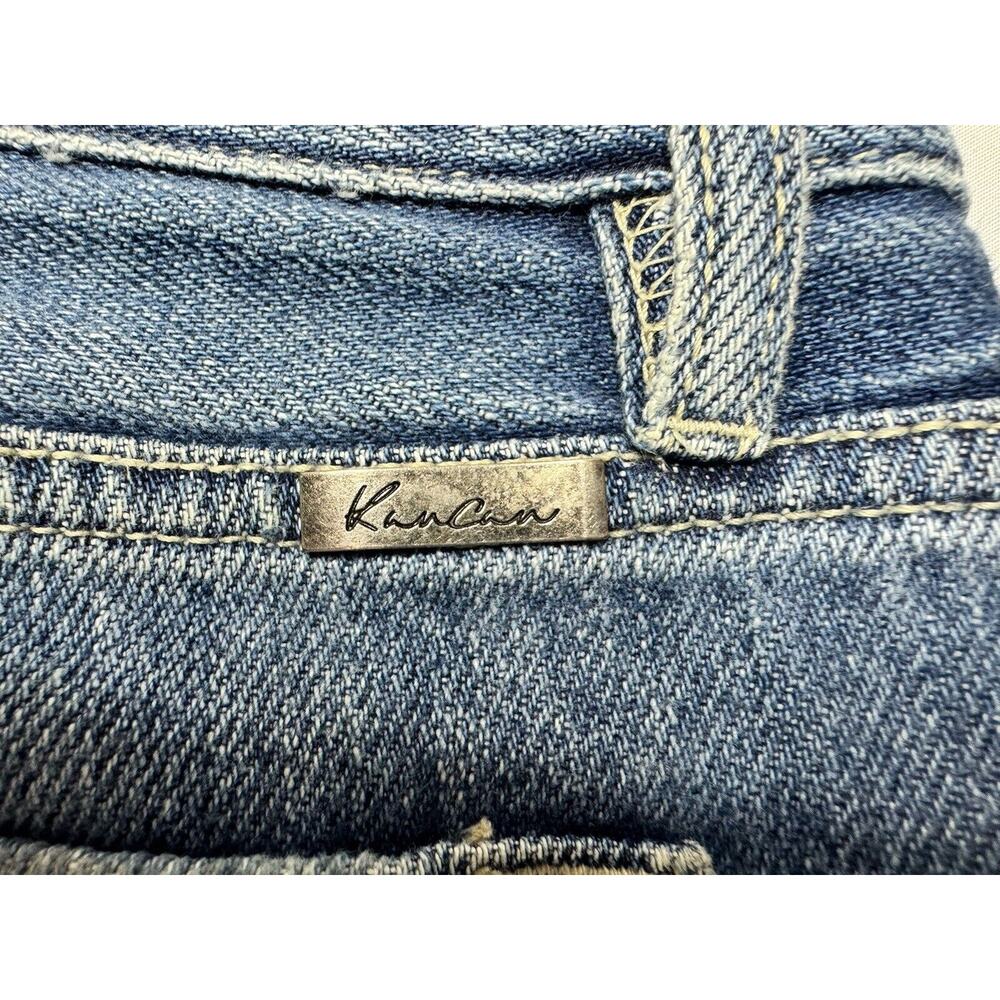KanCan Women's Distressed Straight Leg Mid Rise Jeans - Size 1 (24x26)* - Picture 4 of 7